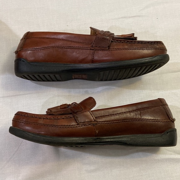 Dockers Mens Brown Tassel Leather Loafers - Excellent Condition - Size 8 M - Picture 3 of 8